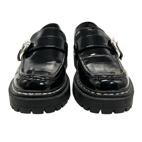 Sam Edelman Circus Everly Black Patent Platform Chunky Lug Loafers Women’s 8.5 - Picture 4 of 14